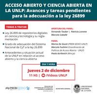 Acceso abierto y ciencia abierta en la UNLP